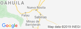 Ciudad Sabinas map